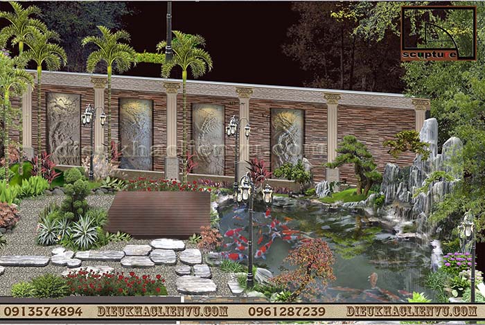 Tranh ph&ugrave; đi&ecirc;u trang tr&iacute; s&acirc;n vườn